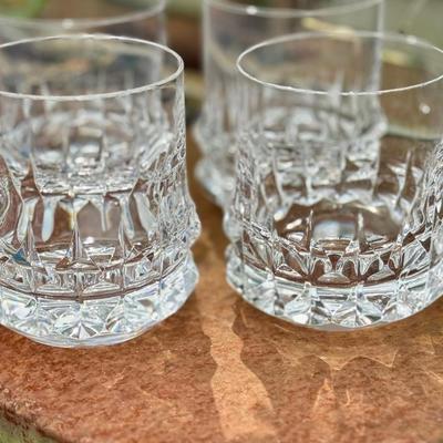 Rosenthal Holdfast Pattern Double Old Fashion Glasses Set of 4.
