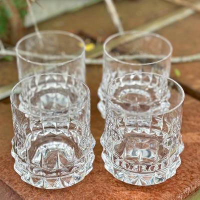 Rosenthal Holdfast Pattern Double Old Fashion Glasses Set of 4.