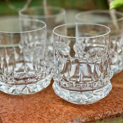 Rosenthal Holdfast Pattern Double Old Fashion Glasses Set of 4.