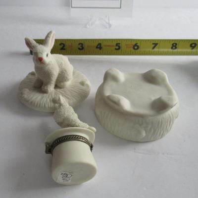 Dept 56 Mini Trinket Box and Rabbit Trinket Box
