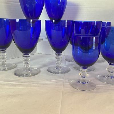 H596 Cobalt Stemware Glasses