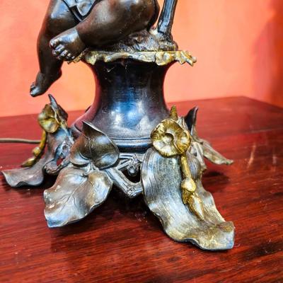 19th c. Figural Candelabra as Lamp