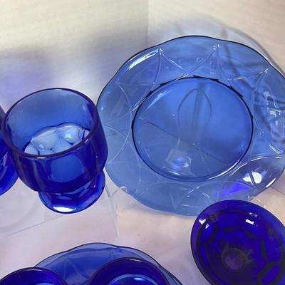 H599 Cobalt Glass Assortment LOT