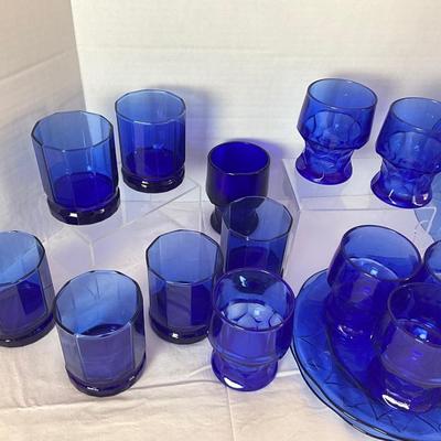 H599 Cobalt Glass Assortment LOT