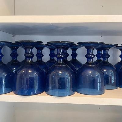 H700 Swedish Nybro Cobalt Glass LOT