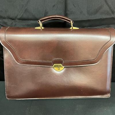 FAUX LEATHER BRIEFCASE