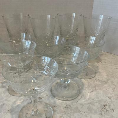 H702 Fostoria Etched Glasses