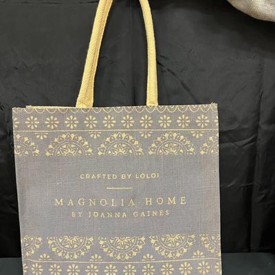 BURLAP TOTE BY JOANNA GAINES