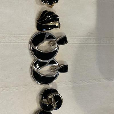 3 pairs black clip on earrings