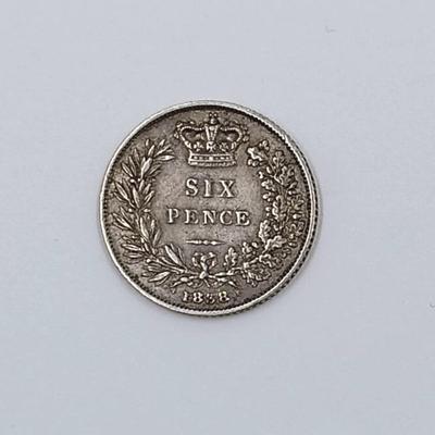 Antique 1838 Six Pence Coin