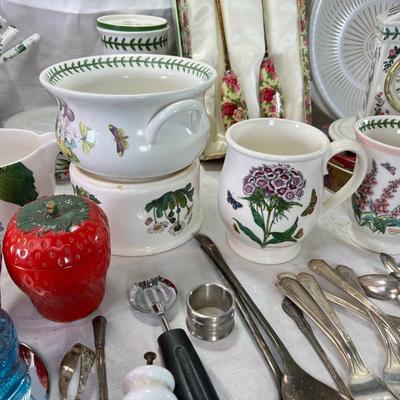 Botanic gardens dinner ware, Pyrex, coffe, Tea, stove top grill