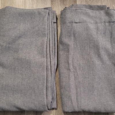 2 panel Charcoal Blackout Curtains (a)