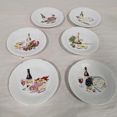 Philippe Deshoulieres Porcelain Lourioux France Canape Plates Porcelain