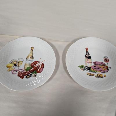 Philippe Deshoulieres Porcelain Lourioux France Canape Plates Porcelain