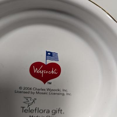 Charles Wysocki Telefloral Gift Merry Christmas Planter