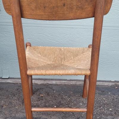 Mid Century Chair with Woven Seat