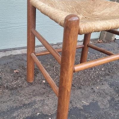 Mid Century Chair with Woven Seat