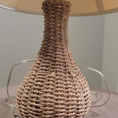 Woven Natural Fiber Lamp
