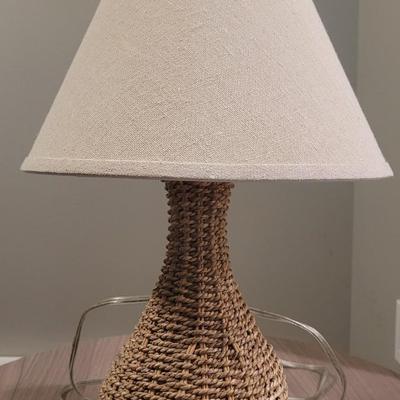Woven Natural Fiber Lamp