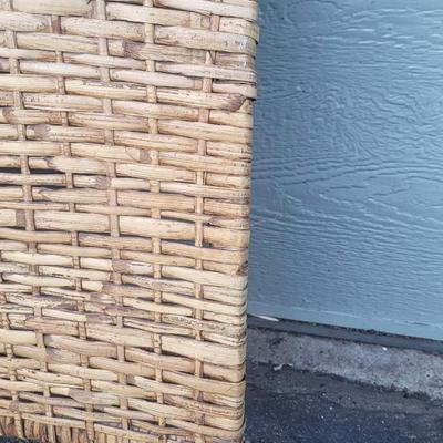 Woven Wicker 3 Panel Screen