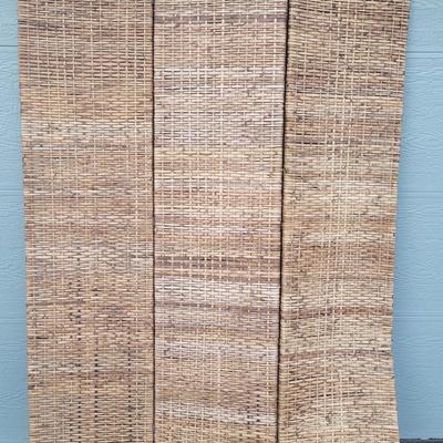 Woven Wicker 3 Panel Screen