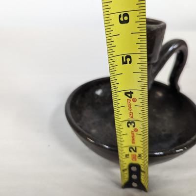 Signed Ceramic Candle Holder