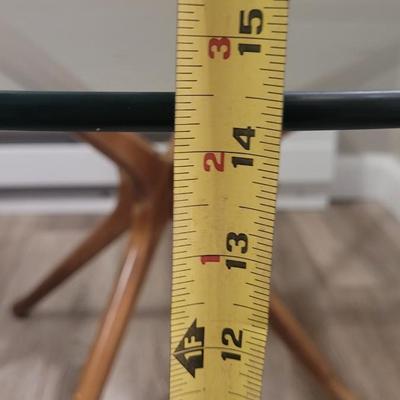 Vintage Mid Century Glass Top Coffee or Side Table
