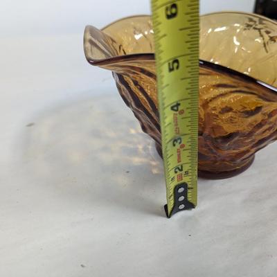 Vintage Amber Serving Bowl