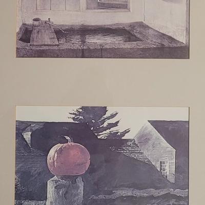 Framed 3 Realist Prints by Mid Century Artist Andrew Wyeth