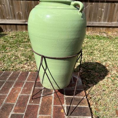 Large Ceramic Pot w/ Stand (see description)