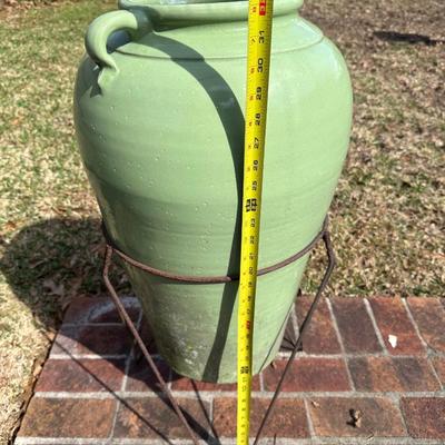 Large Ceramic Pot w/ Stand (see description)