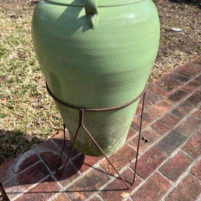 Large Ceramic Pot w/ Stand (see description)
