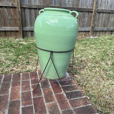 Large Ceramic Pot w/ Stand (see description)