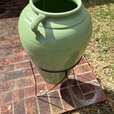 Large Ceramic Pot w/ Stand (see description)