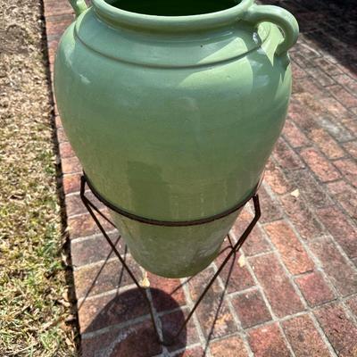 Large Ceramic Pot w/ Stand (see description)