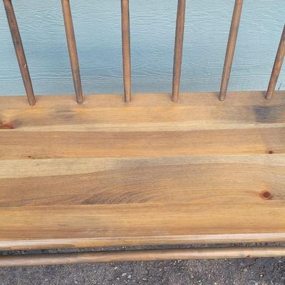 Vintage Blue Wash Wood Bench