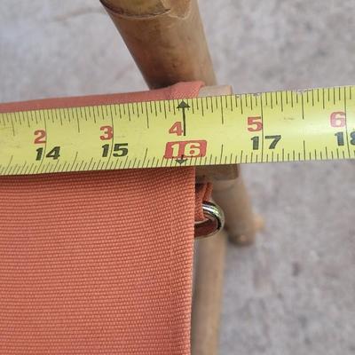 Vintage Bamboo & Canvas Fold up Chair