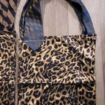 (2) Custom Tote Bags with Neck (a)tie Straps