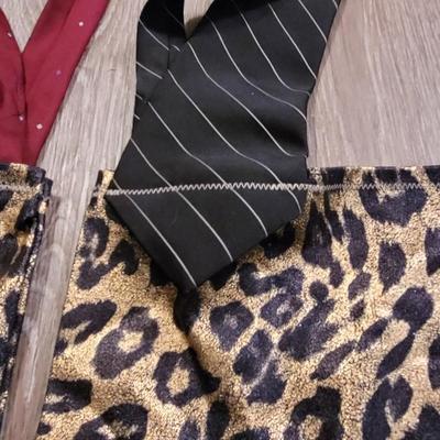 (2) Custom Tote Bags with Necktie Straps (c)