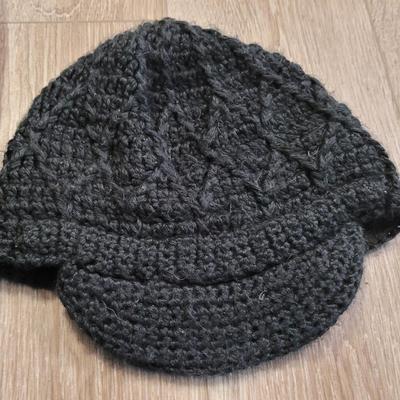 Black Knit Hat, Red Plaid Winter Hat, and Black Knit Scarf
