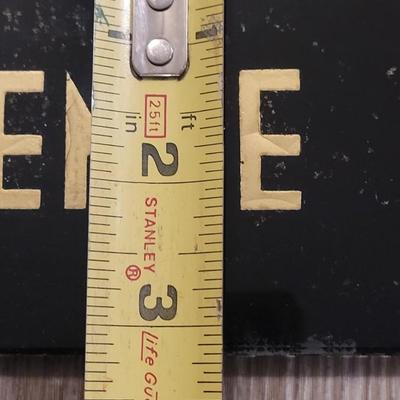 Vintage Glass "Silence" Sign