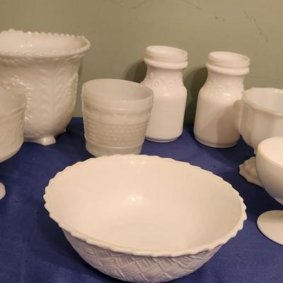 Milk glass Goblet/Vase - 8