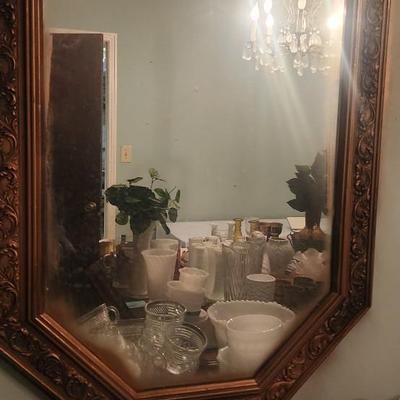 Octagon gold mirror