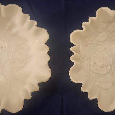 Rose inlaid and 2 bowls