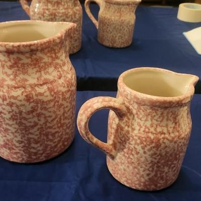 Pink and cream pitcher set - 2