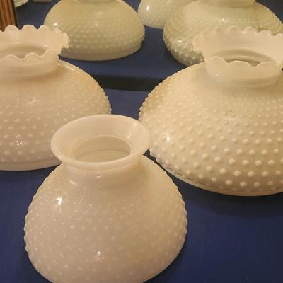 Milk glass lamp shades - 3