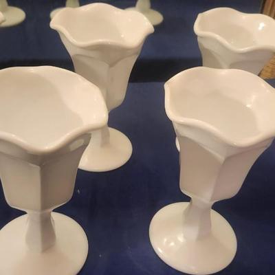 Milk glass desert cup - 5