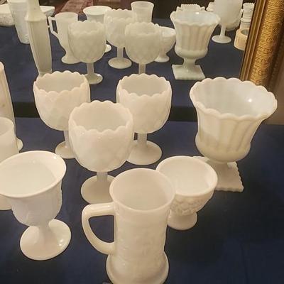 Assorted Milk glass - 9