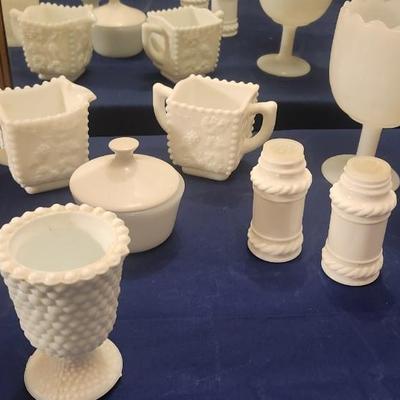 Assorted Milk glass - 8