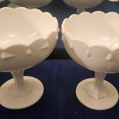 Milk glass large goblet - 2